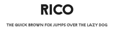 Rico by Vladimir Nikolic — Sans Serif Font — thumbnail 1