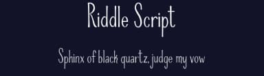 Riddle Script by Mario Arturo — Script Handwritten Font — thumbnail 2