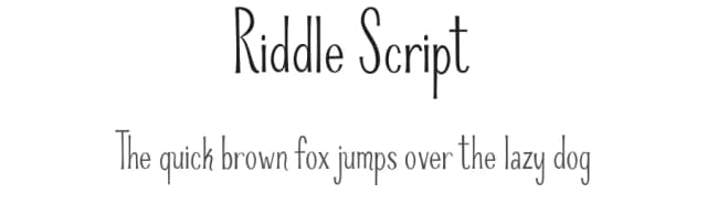 Riddle Script by Mario Arturo — Script Handwritten Font