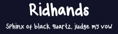 Ridhands by Ridwan Soleh Saputra — Script Handwritten Font — thumbnail 2