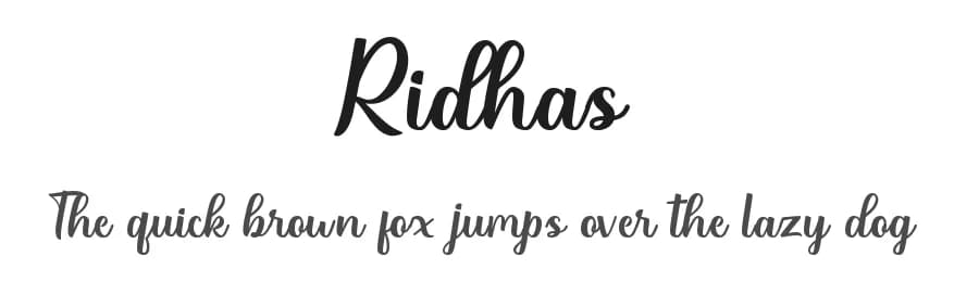 Ridhas by Dicky Darmawan — Script Handwritten Font