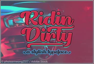 Ridin Dirty Font by Misti — Script Handwritten Font — thumbnail 1