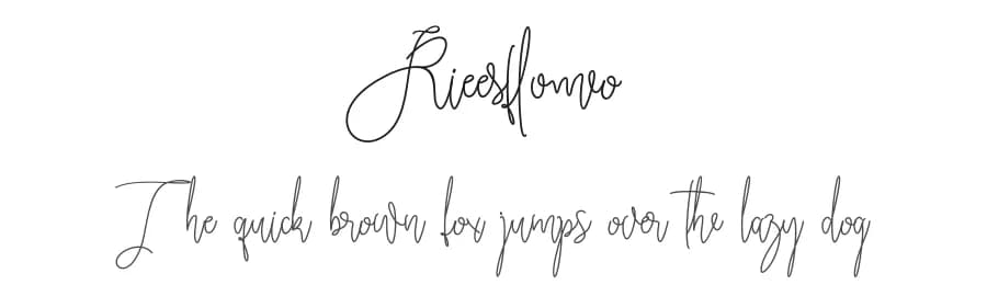 Rieesflomeo by Chairul Art — Script Handwritten Font