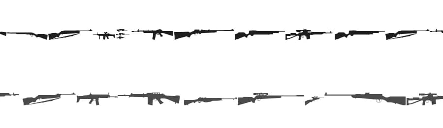 Rifle Bats TFB by zanatlija — Dingbats Font