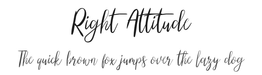Right Attitude by Edric Studio — Script Handwritten Font