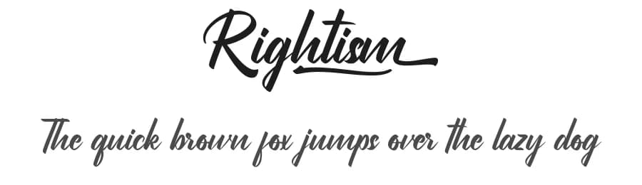 Rightism by Calligraphy Fonts — Script Handwritten Font