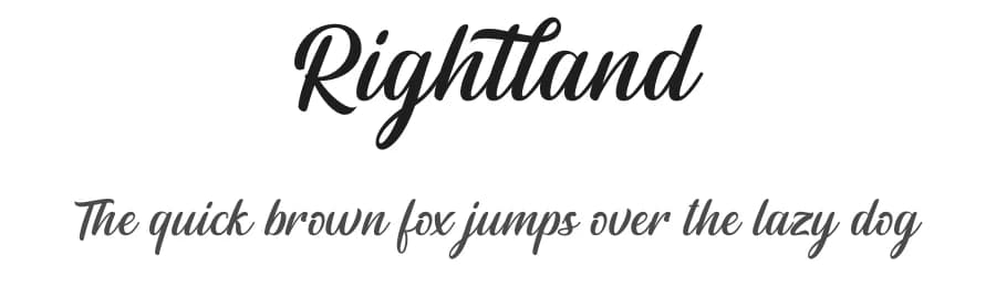 Rightland by MJB Letters — Script Handwritten Font