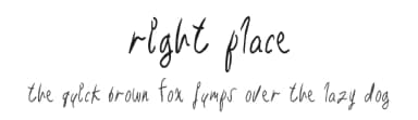 Right Place by Xerographer Fonts — Script Handwritten Font — thumbnail 1