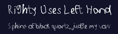 Righty Uses Left Hand by Ebba ... — Script Handwritten Font — thumbnail 2