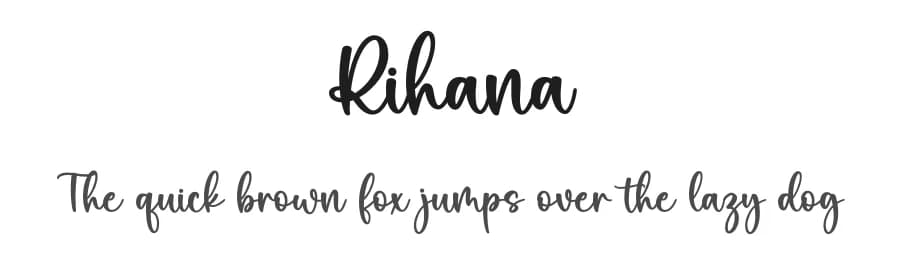 Rihana by Graphix Line Studio — Script Handwritten Font