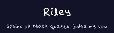 Riley by omoriley — Script Handwritten Font — thumbnail 2