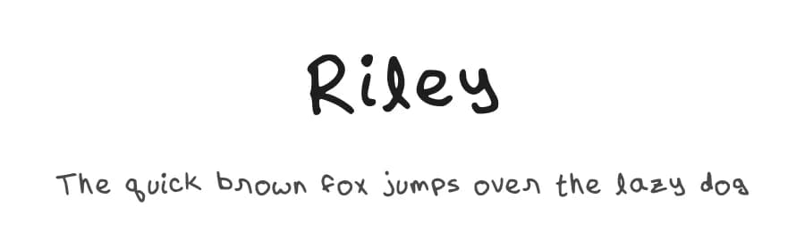 Riley by omoriley — Script Handwritten Font