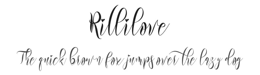 Rillilove by Yoga Letter — Script Handwritten Font