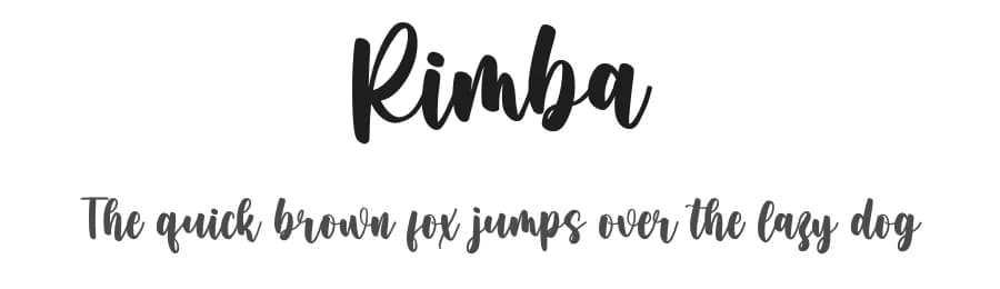 Rimba by creatype designer — Script Handwritten Font