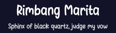 Rimbang Marita by Kristoperransz — Script Handwritten Font — thumbnail 2