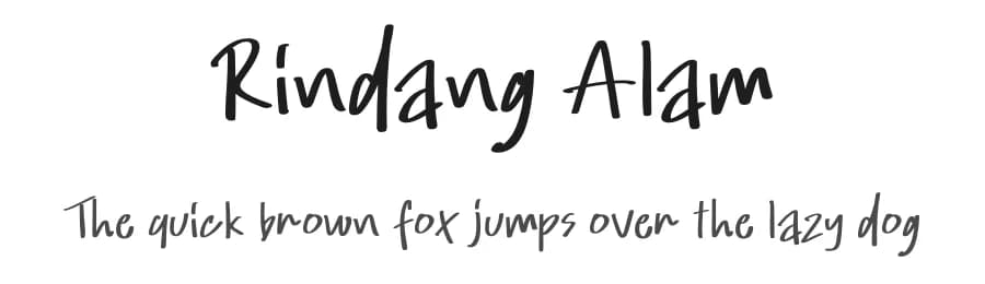 Rindang Alam by Studio Hello Good — Script Handwritten Font