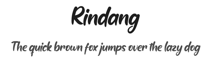 Rindang by twinletter — Script Handwritten Font