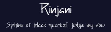 Rinjani by Rohmat Sidiq Mustaqim — Script Handwritten Font — thumbnail 2