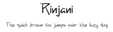 Rinjani by Rohmat Sidiq Mustaqim — Script Handwritten Font — thumbnail 1