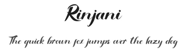Rinjani by Basni.std — Script Handwritten Font