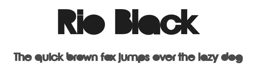 Rio Black by Billy Argel Fonts ® — Sans Serif Font