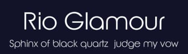Rio Glamour by Billy Argel Fonts ® — Sans Serif Font — thumbnail 2