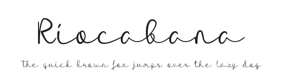 Riocabana by aptfahmi — Script Handwritten Font — preview 1
