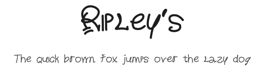 Ripley's by Geronimo Font Studios — Script Handwritten Font