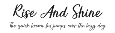 Rise And Shine by Gagegostyle — Script Handwritten Font — thumbnail 1
