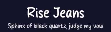 Rise Jeans by Origin Type — Script Handwritten Font — thumbnail 2