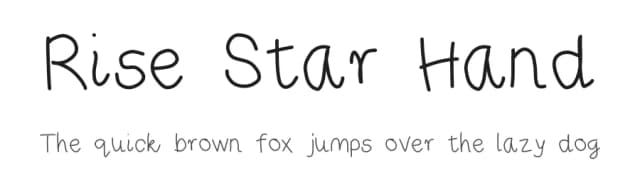Rise Star Hand by Tharique Azeez — Script Handwritten Font