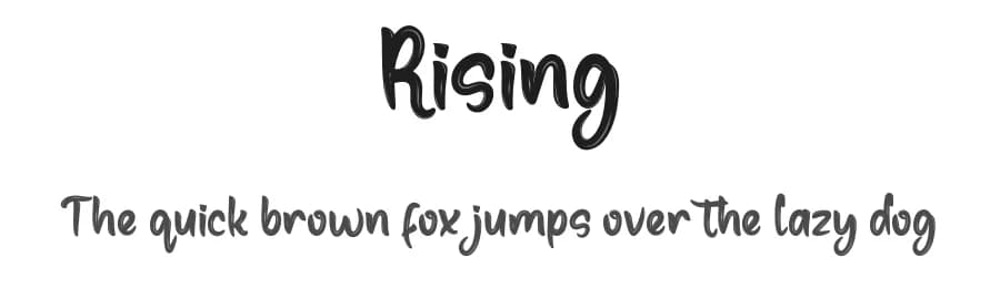 Rising by productype.com — Script Handwritten Font