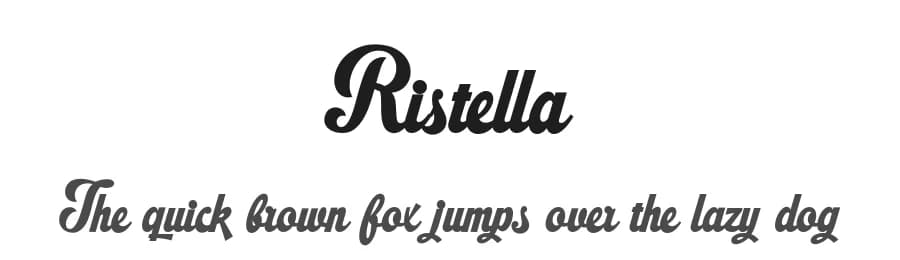 Ristella by Måns Grebäck — Script Handwritten Font