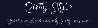 Ristty Style by Doni Dorra — Script Handwritten Font — thumbnail 2