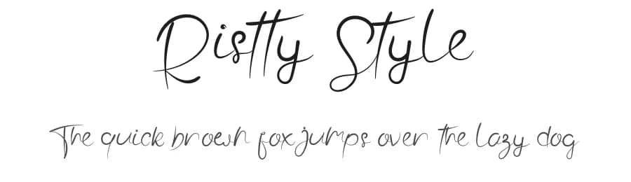 Ristty Style by Doni Dorra — Script Handwritten Font — preview 1