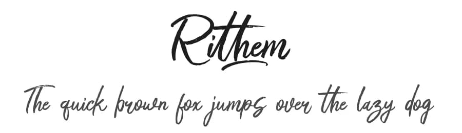 Rithem by Khurasan — Script Handwritten Font