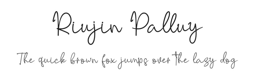 Riujin Palluy by Pidco Art — Script Handwritten Font
