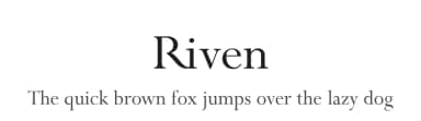 Riven — Sans Serif Font — thumbnail 1