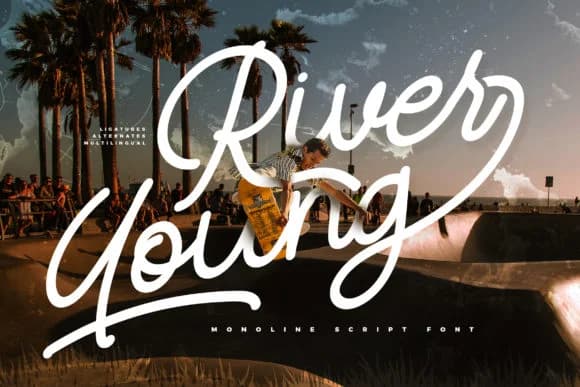 River Young Font by Vunira — Script Handwritten Font