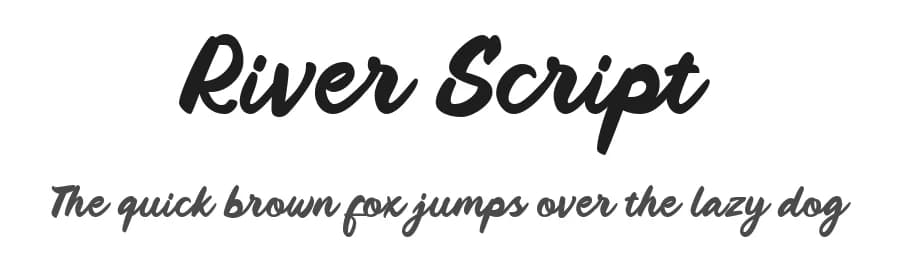 River Script by 7NTypes — Script Handwritten Font