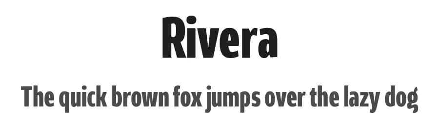 Rivera by Måns Grebäck — Sans Serif Font