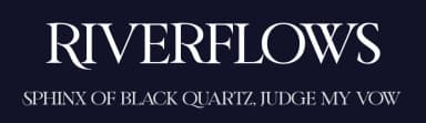 Riverflows by Kong Font — Serif Font — thumbnail 2