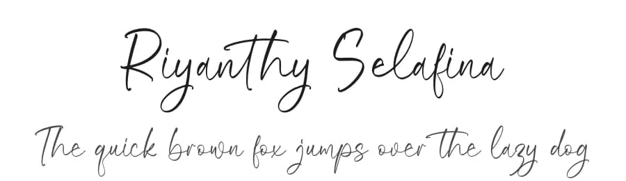 Riyanthy Selafina by Integritype Studio — Script Handwritten Font