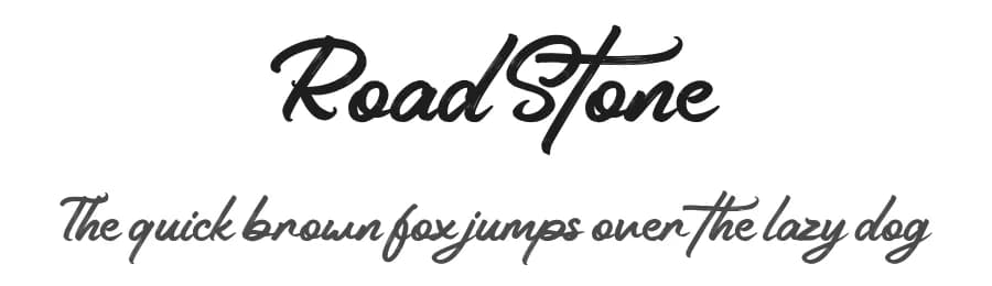 Road Stone by FHFont — Script Handwritten Font
