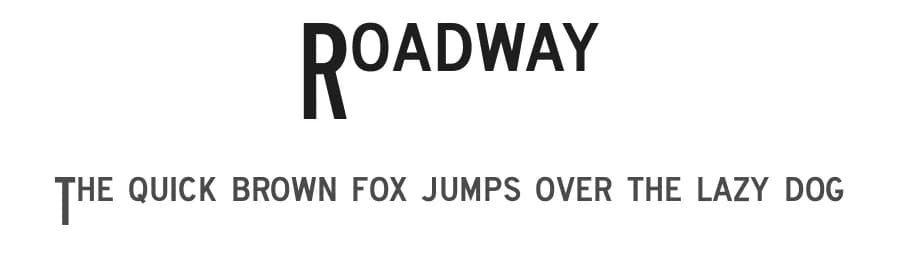Roadway by K-Type — Sans Serif Font