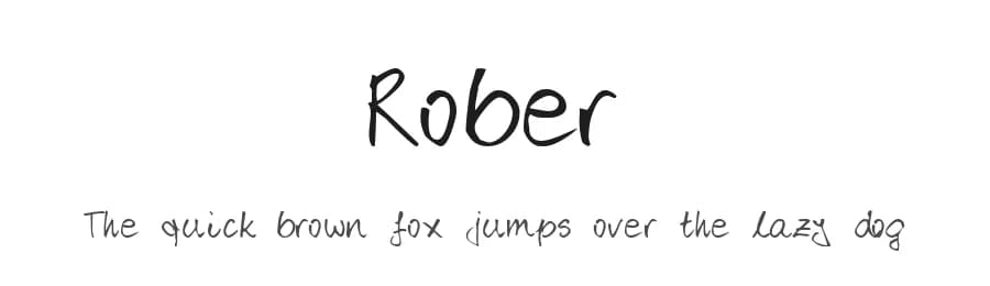 Rober by Roberta — Script Handwritten Font