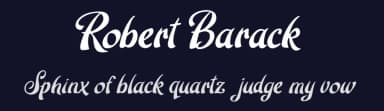Robert Barack by cove703 — Script Handwritten Font — thumbnail 2