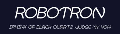 Robotron by Joseph Dawson — Sans Serif Font — thumbnail 2