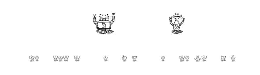 Robotter by Vladimir Nikolic — Dingbats Font