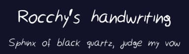 Rocchy's handwriting by Rocchy Benitez — Script Handwritten Font — thumbnail 2